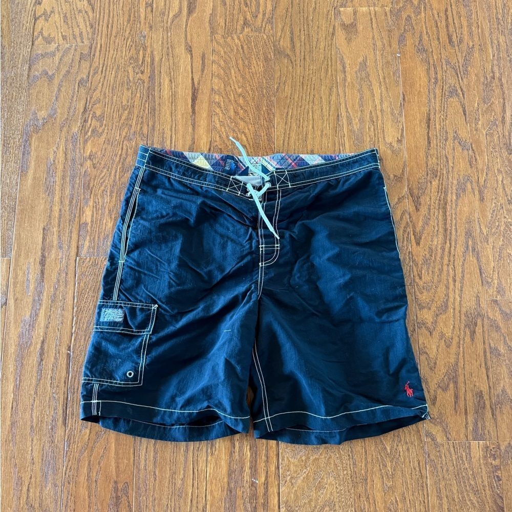 Navy polo men’s swim trunks